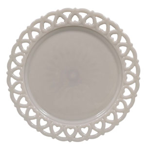 Plato de cristal blanco - Galerías el Triunfo - 120072447065