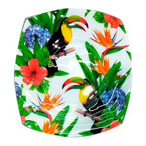 Plato cuadrado de cristal - Galerías el Triunfo - 124071887118