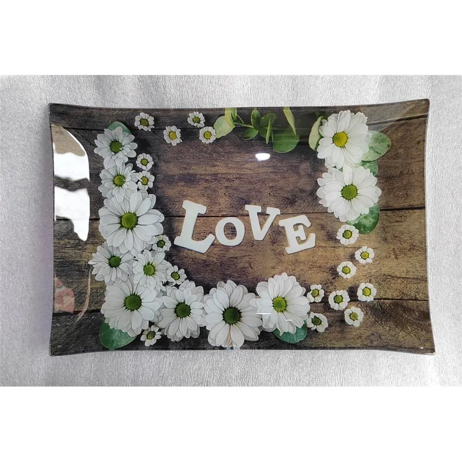 Plato de cristal rectangular - Galerías el Triunfo - 124071887306