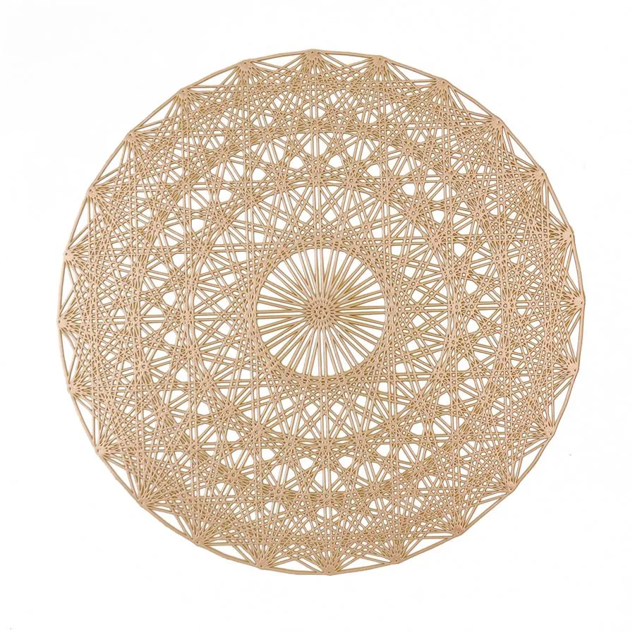 Mantel individual redondo dorado - Galerías el Triunfo - 156072692113
