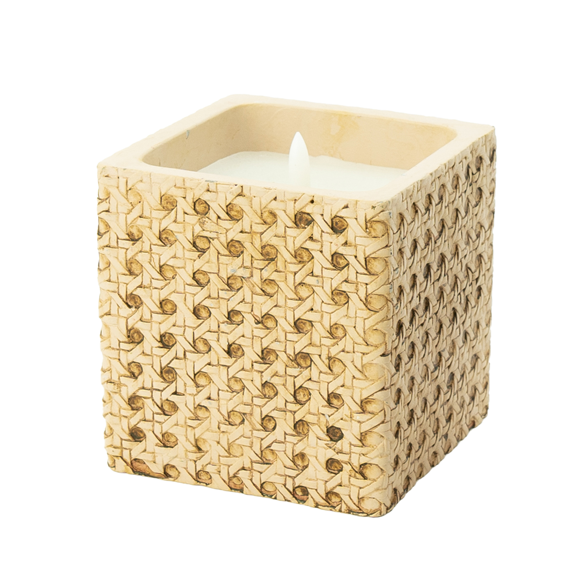 Candelabro cuadrado de resina - Galerías el Triunfo - 180207889088