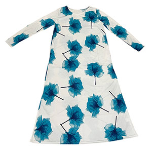 Vestido diseño flores azules - Galerías el Triunfo - 291001736132