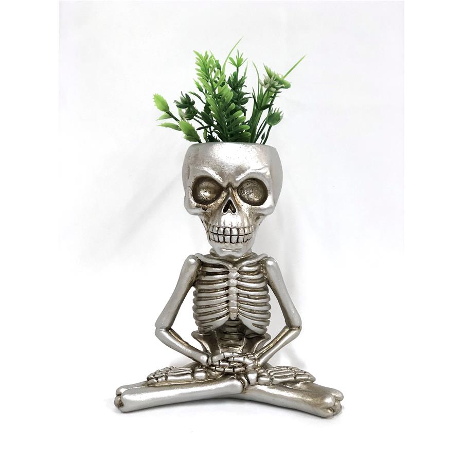 Maceta calavera haciendo yoga - Galerías el Triunfo - 044071821728