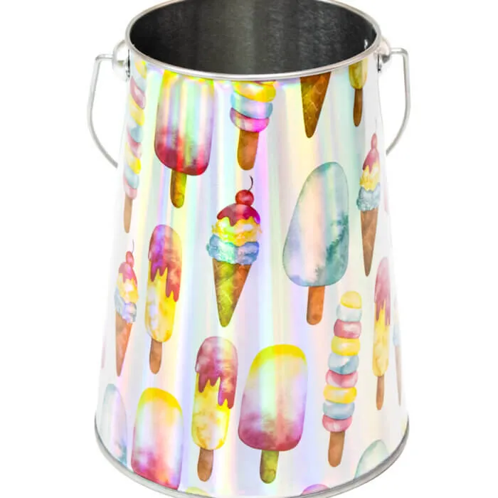 Bote con Agarradera Helados Iridiscentes