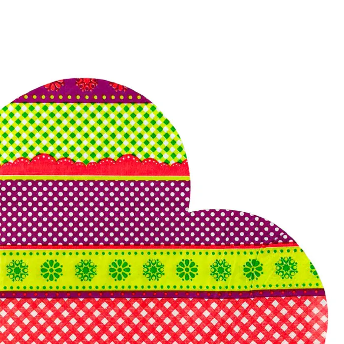 Paquete de Servilletas Corazón Verde y Rojo (20 Pzas)
