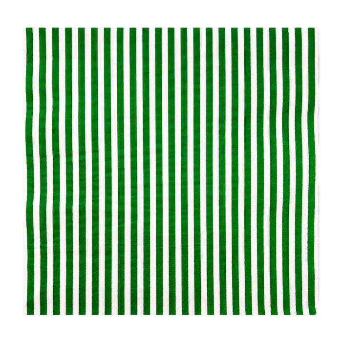 Paquete de Servilletas Rayas Blanco y Verde (20 Pzas)