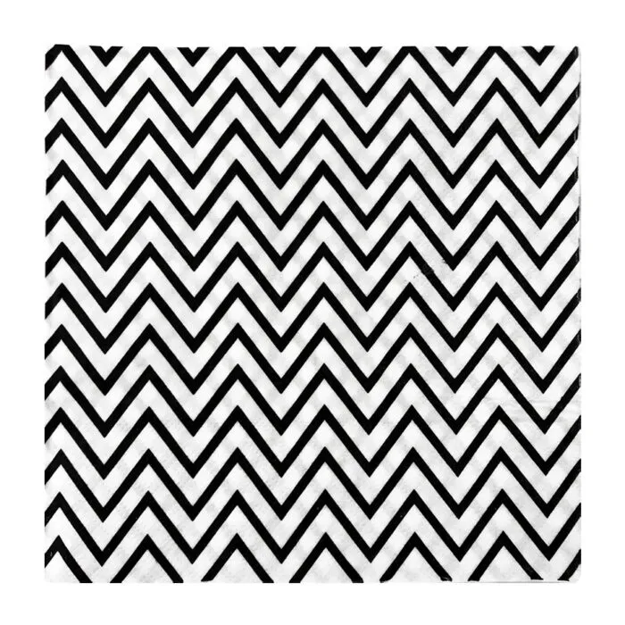 Paquete de Servilletas Zigzag Negro (20 Pzas)
