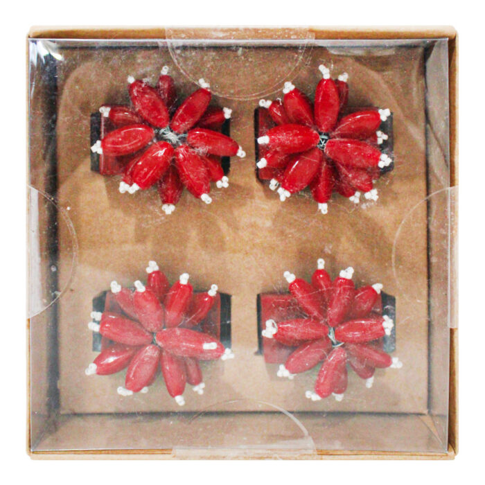 Set de Servilleteros Suculenta Roja