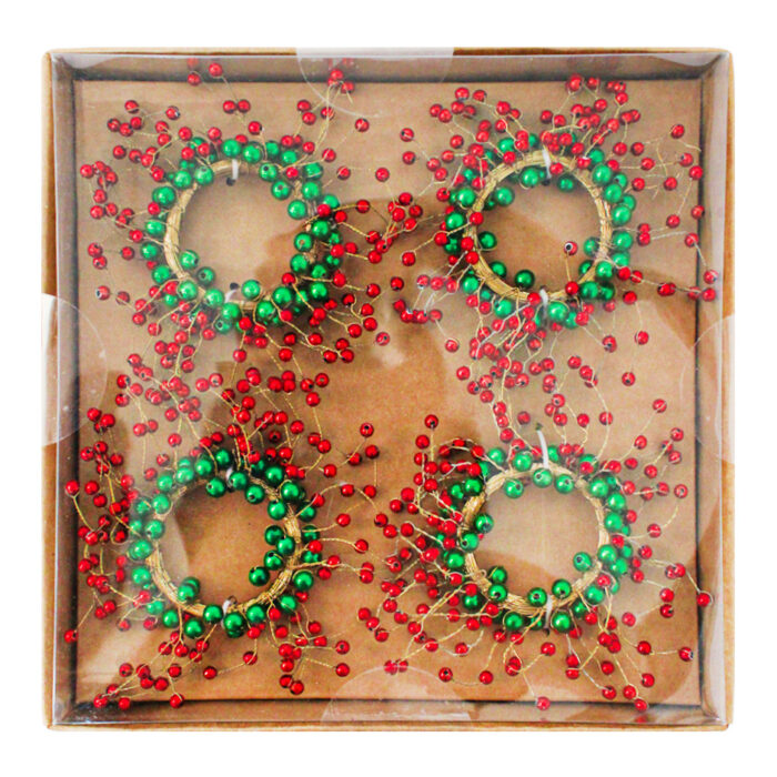 Set de Servilleteros de Bayas Navideñas