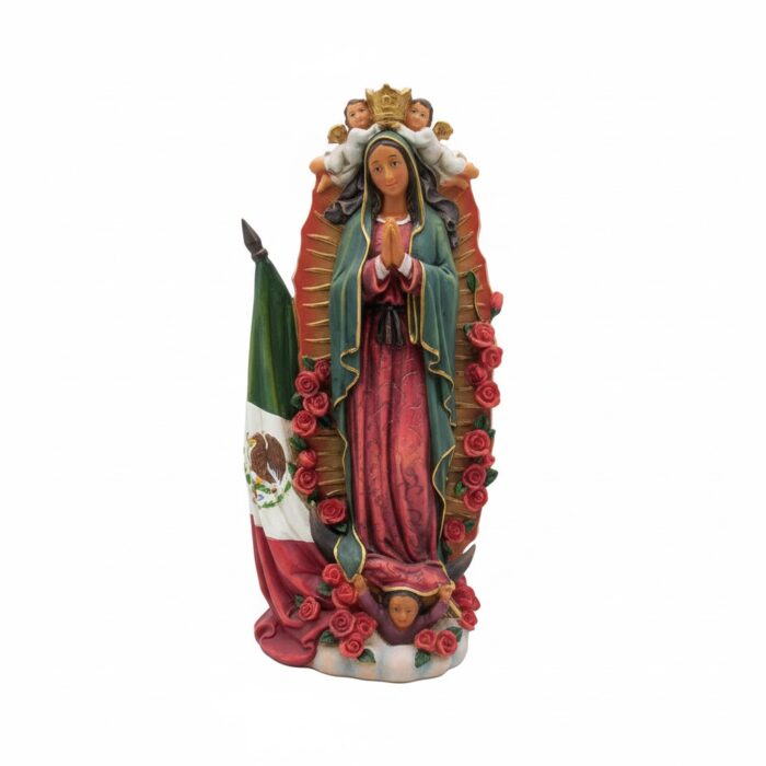 Virgen de Guadalupe con Bandera Mexicana