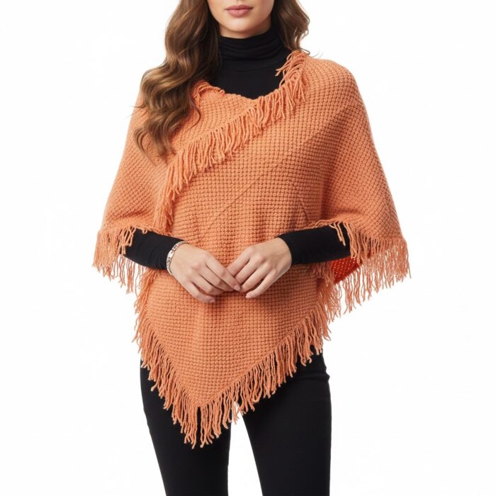 Capa Tejida Flecos Naranjas