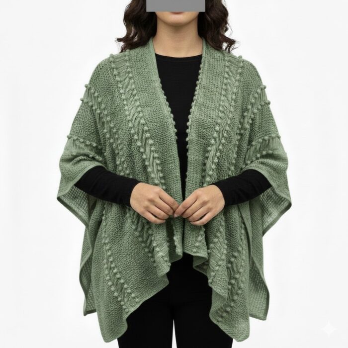 Capa Tejida Verde Salvia