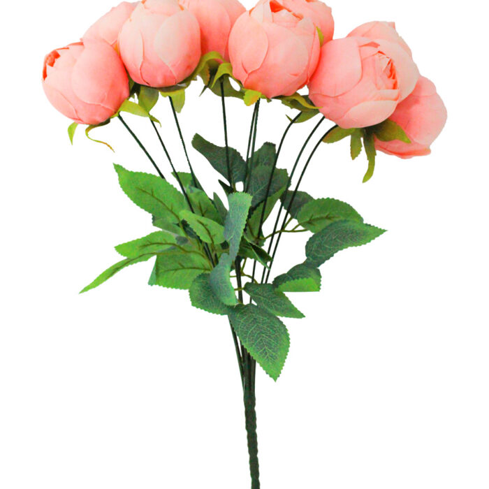Ramo de botones de rosas rosa de 24x42x0.1cm