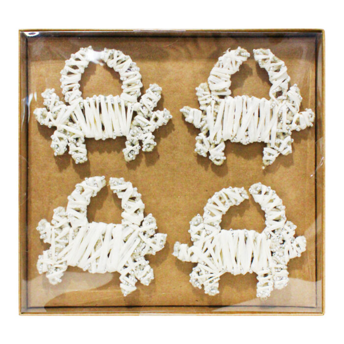 Set de Servilleteros Cangrejo Blanco