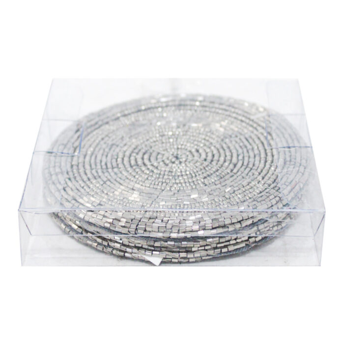 Set de Portavasos de Cuentas Brilloso