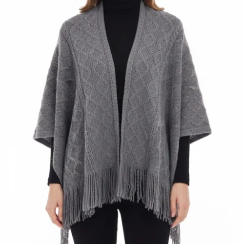 Capa Oxford de Punto con Flecos