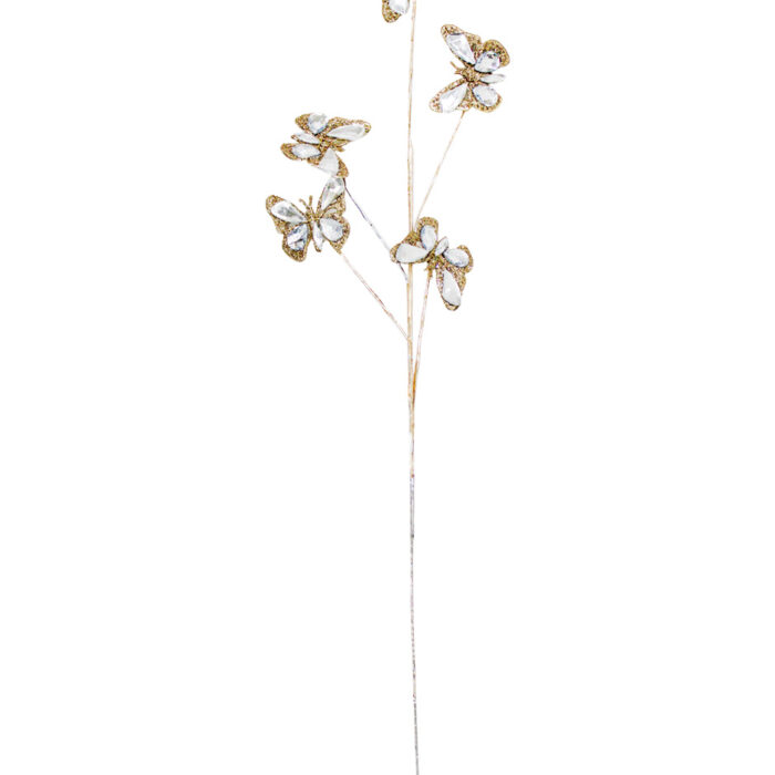 Vara de Mariposas Doradas con Pedrería