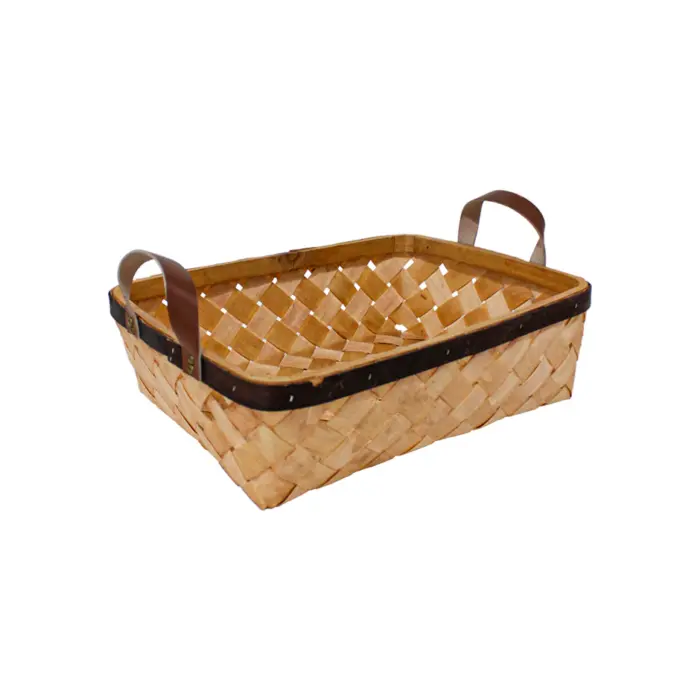 Canasta Rectangular con Asas de Polipiel