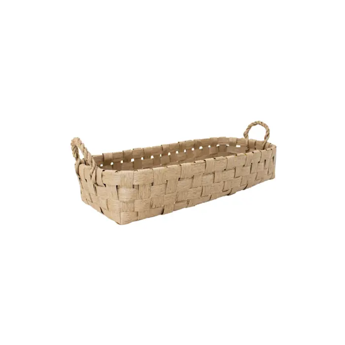 Canasta Rectangular de Tejido Natural