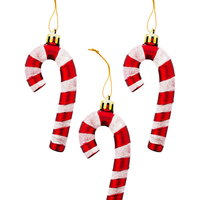 Set de 3 Esferas de Bastones de Caramelo