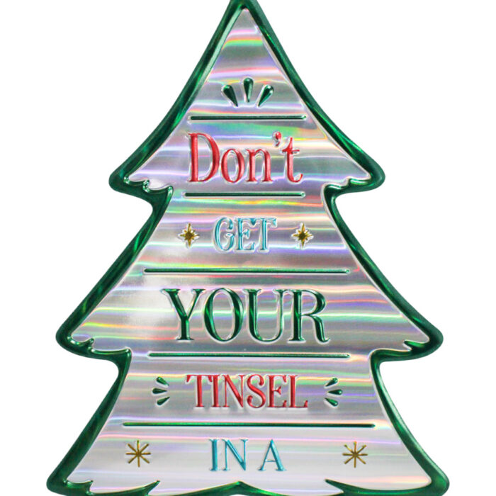 Decoración de Metal Árbol de Navidad Iridiscente