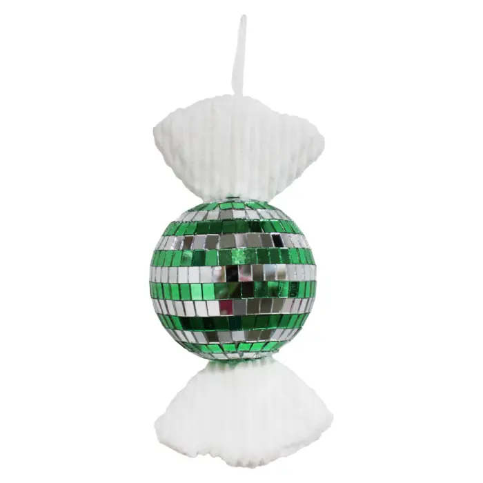 Colgante "Caramelo Disco Ball" Verde y Plata