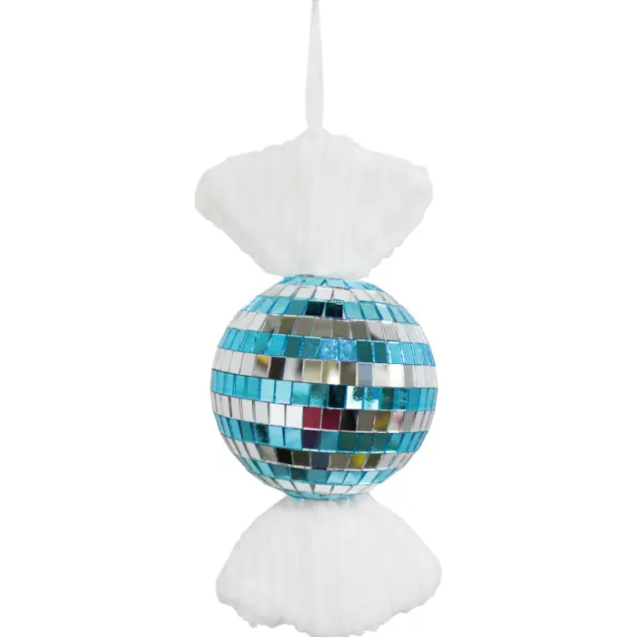 Colgante "Caramelo Disco Ball" Azul y Plata
