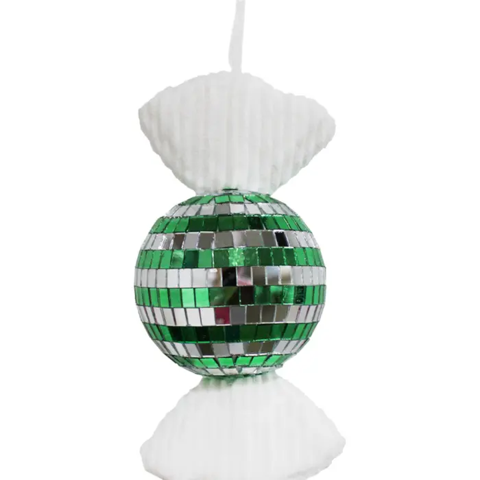 Colgante "Caramelo Disco Ball" Verde y Plata