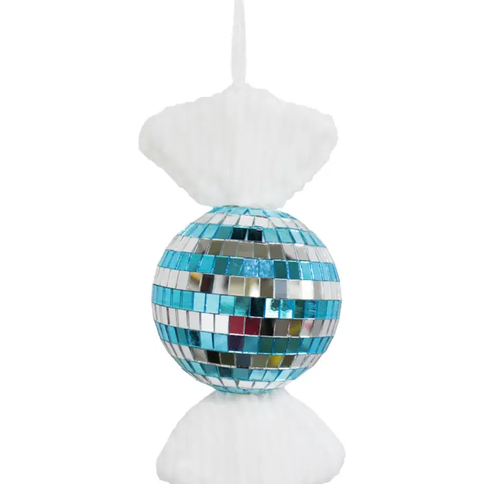 Colgante "Caramelo Disco Ball" Azul y Plata