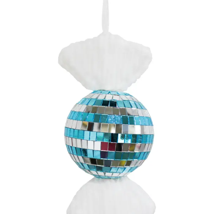Colgante "Caramelo Disco Ball" Azul y Plata