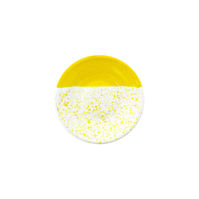 Plato de Peltre Puntos Amarillos