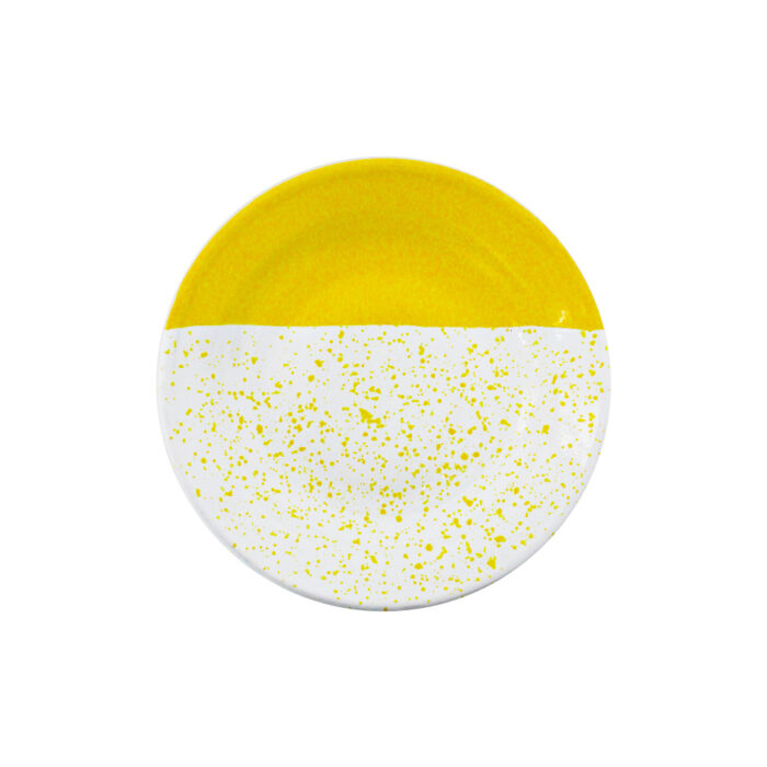 Plato Sopero Peltre Puntos Amarillos