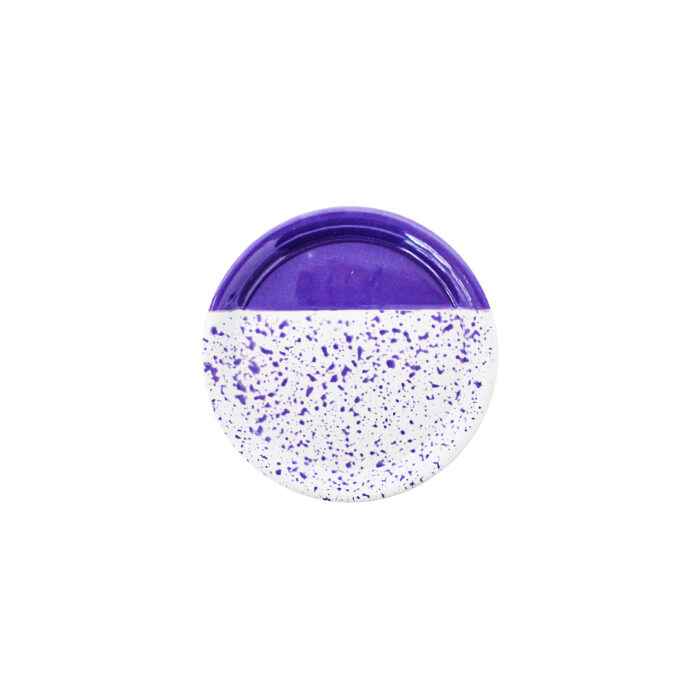 Plato de Peltre Puntos Morados