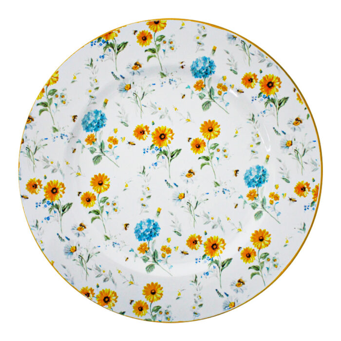 Plato de Peltre Flores