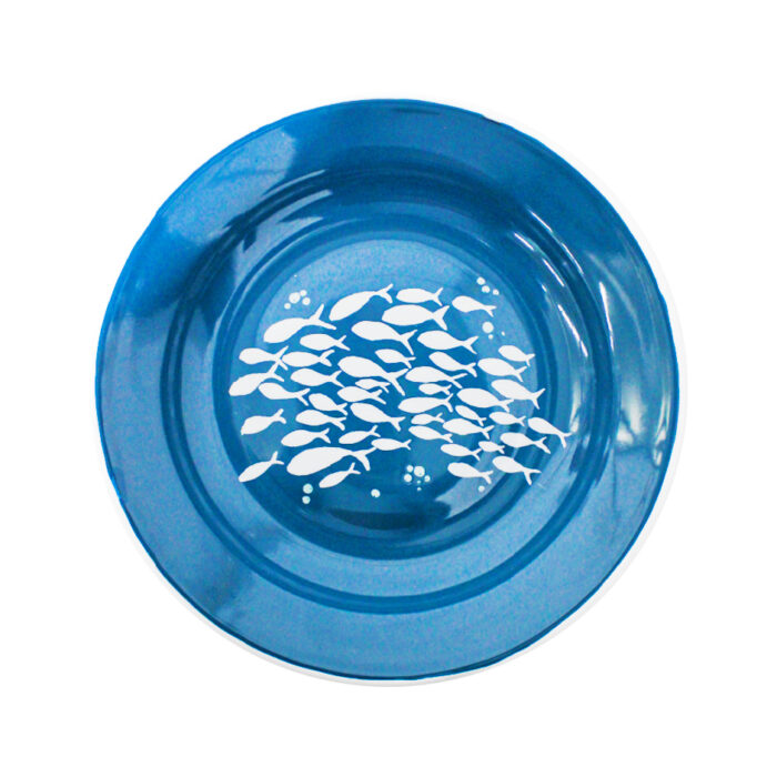 Plato Sopero Peltre Peces