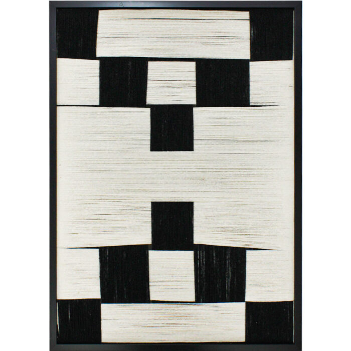 Cuadro de Hilo con Cuadros Negros