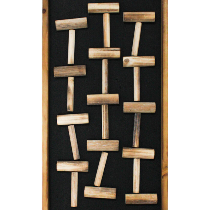 Cuadro con Relieves Apilados Tipo Madera