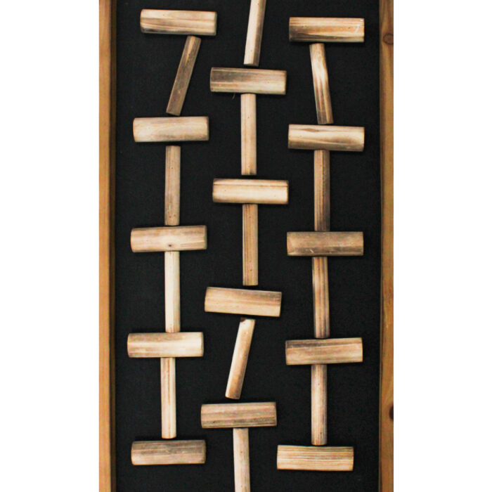 Cuadro con Relieves Apilados Tipo Madera