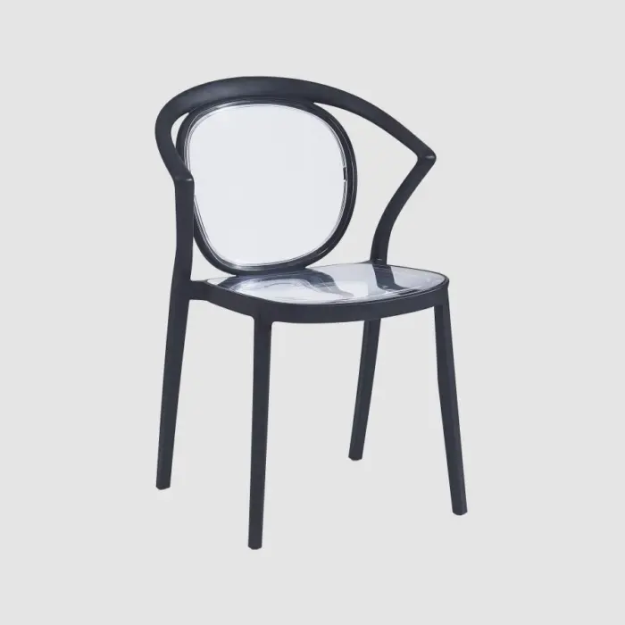 Silla Nórdica Acrílica Ghost Negra