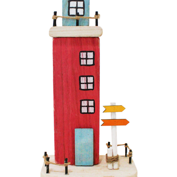 Decoración Diseño Faro Rojo