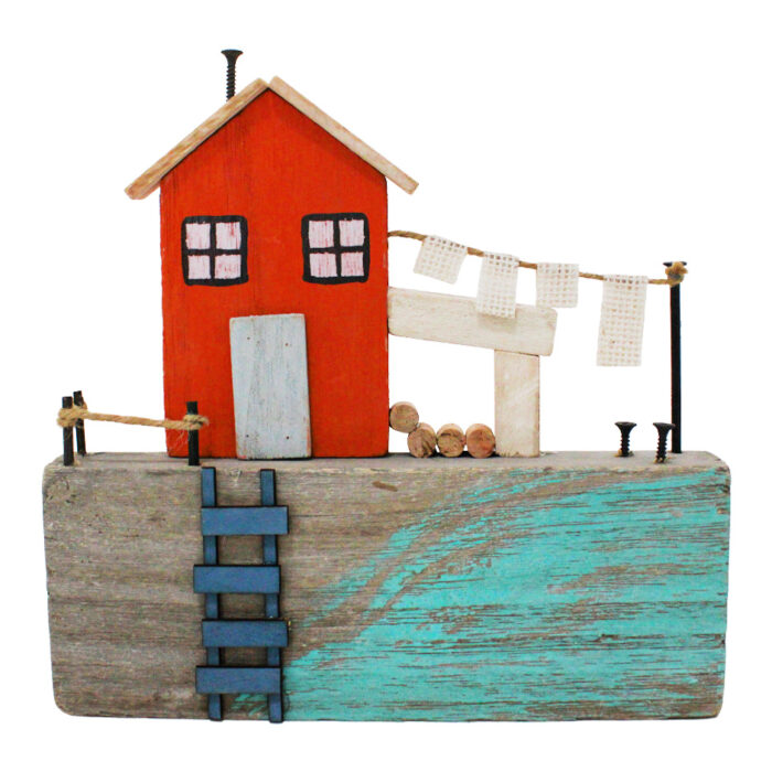 Casa de Playa Naranja con Escaleras