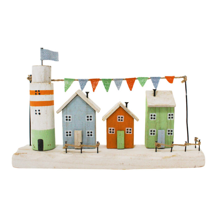 Faro con Casas de Playa Azul