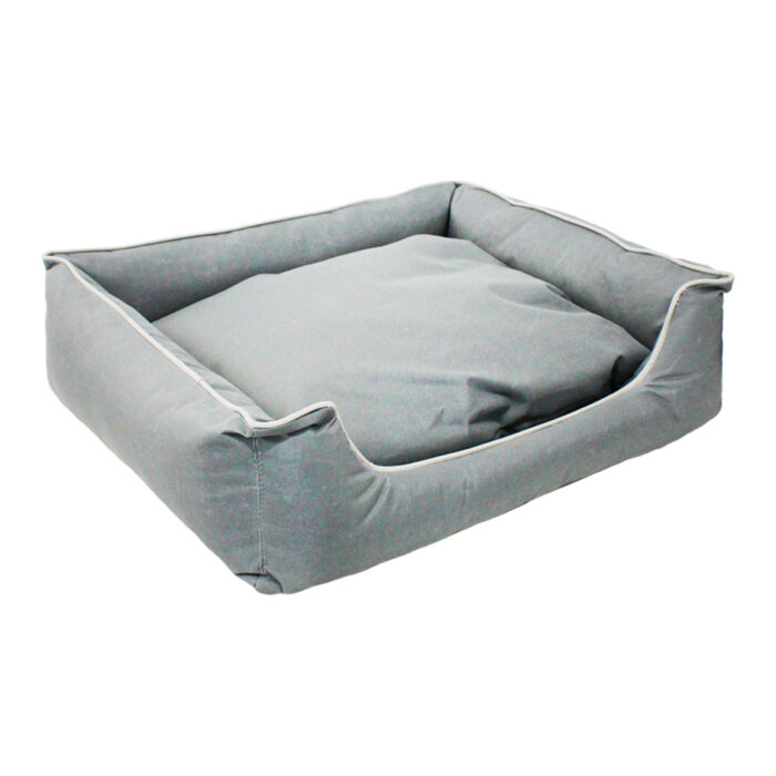 Cama para Mascotas de Tela Gris (Grande)