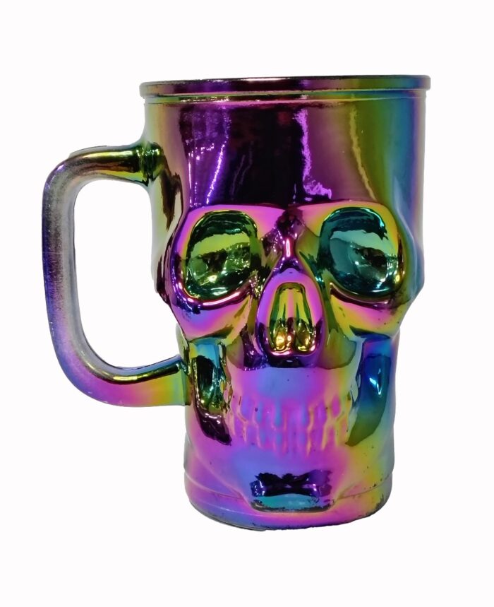Tarro de calavera iridiscente