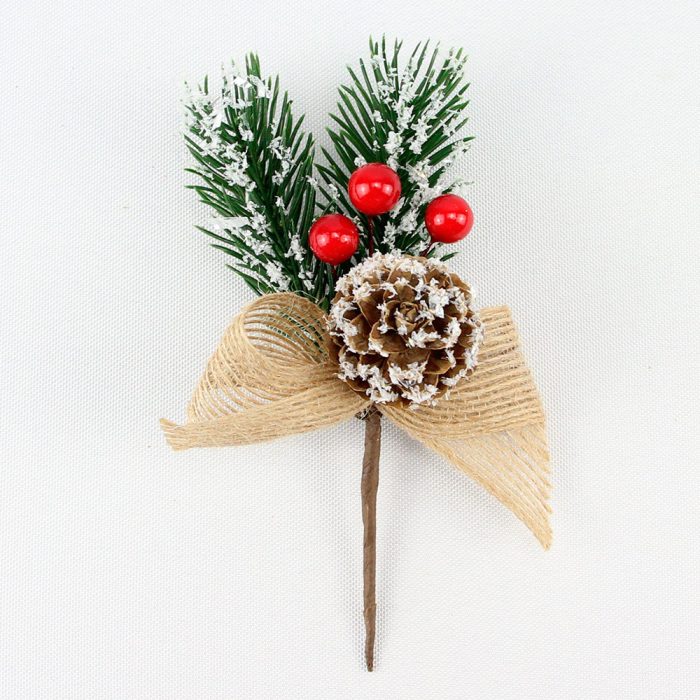 Corsage de follaje nevado