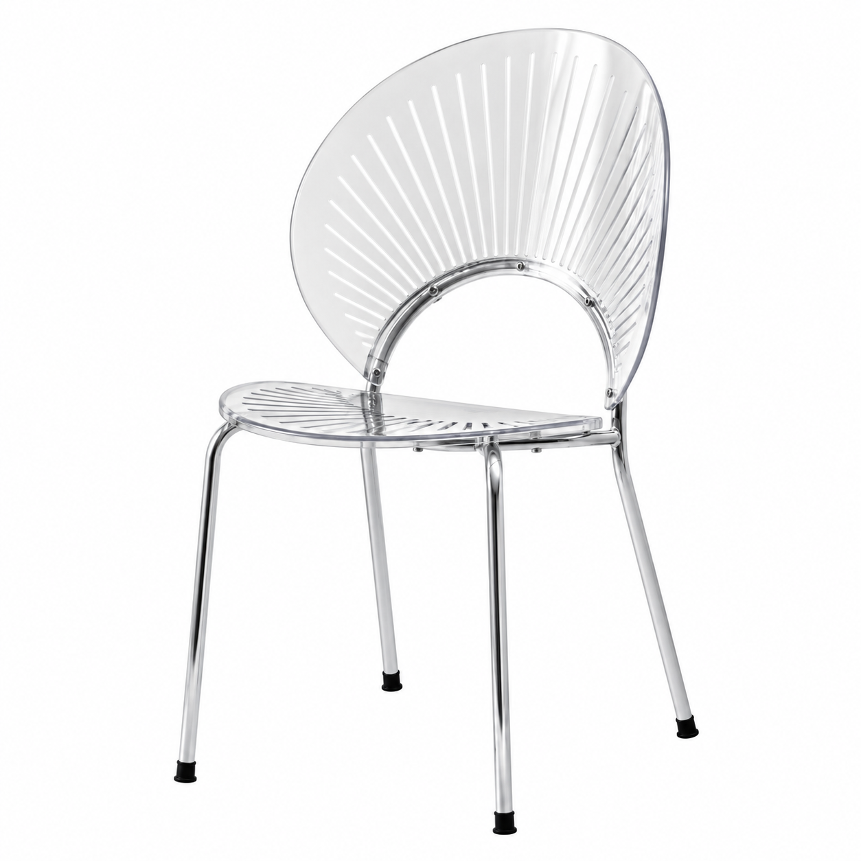 Silla Transparente de Abanico en Acrílico y Metal Galerías el Triunfo