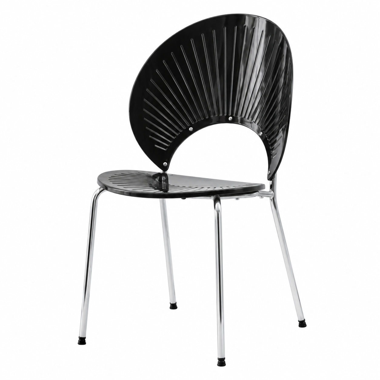 Silla Negra de Abanico en Acrílico y Metal Galerías el Triunfo