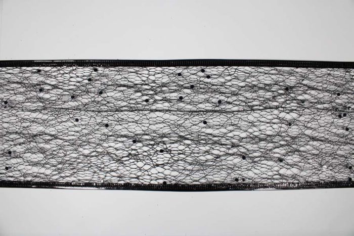 Rollo de listón de malla negro - Image 3