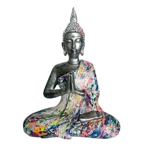 Buda plateado con traje - Galerías el Triunfo - 044071821173