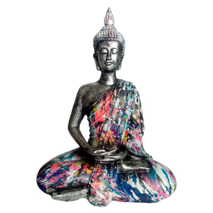 Buda plateado con traje - Galerías el Triunfo - 044071821175